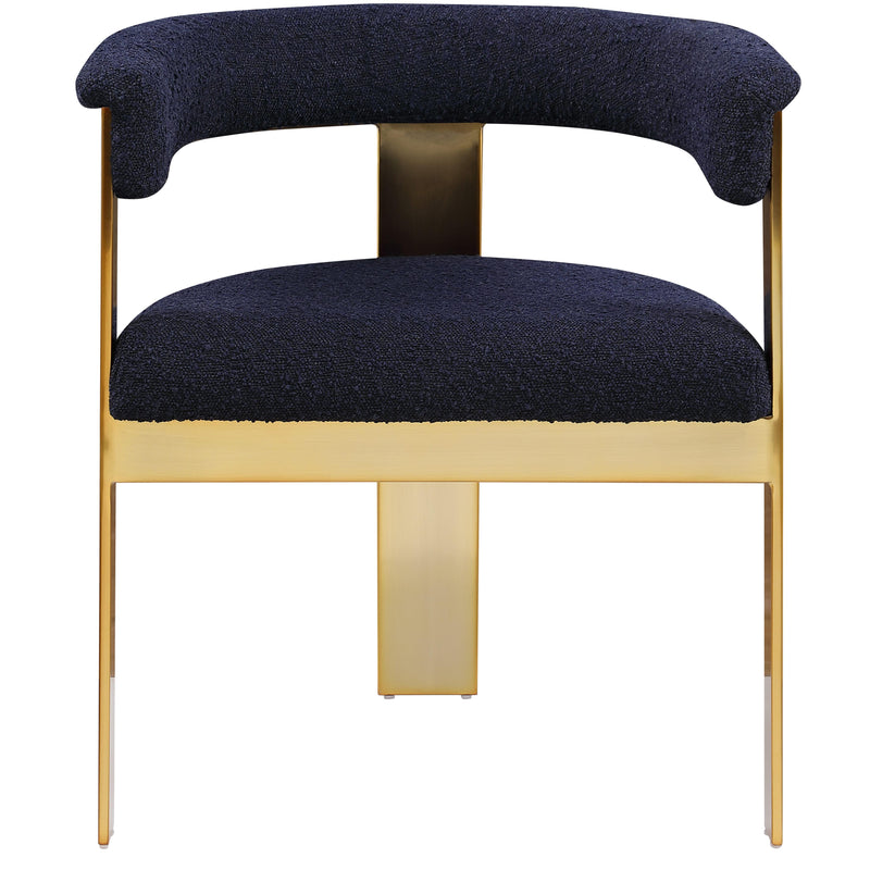 Meridian Romeo Navy Boucle Fabric Dining Chair IMAGE 5