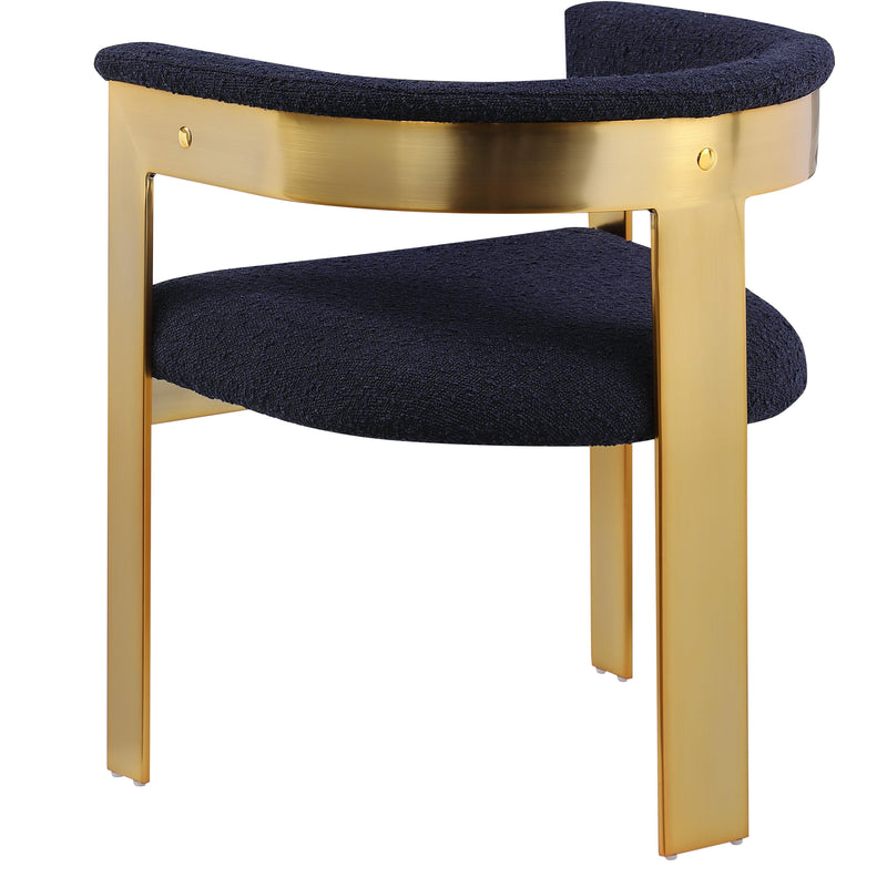 Meridian Romeo Navy Boucle Fabric Dining Chair IMAGE 7