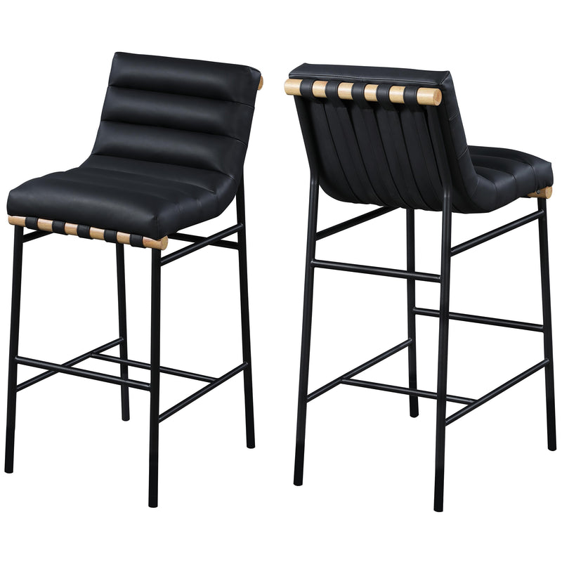 Meridian Burke Black Vegan Leather Bar Stool IMAGE 7