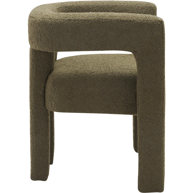 Meridian Athena Olive Green Boucle Fabric Accent/Dining Chair IMAGE 4