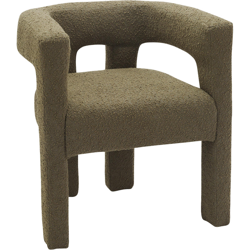 Meridian Athena Olive Green Boucle Fabric Accent/Dining Chair IMAGE 5