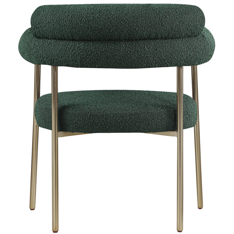 Meridian Blake Green Boucle Fabric Dining Chair IMAGE 2