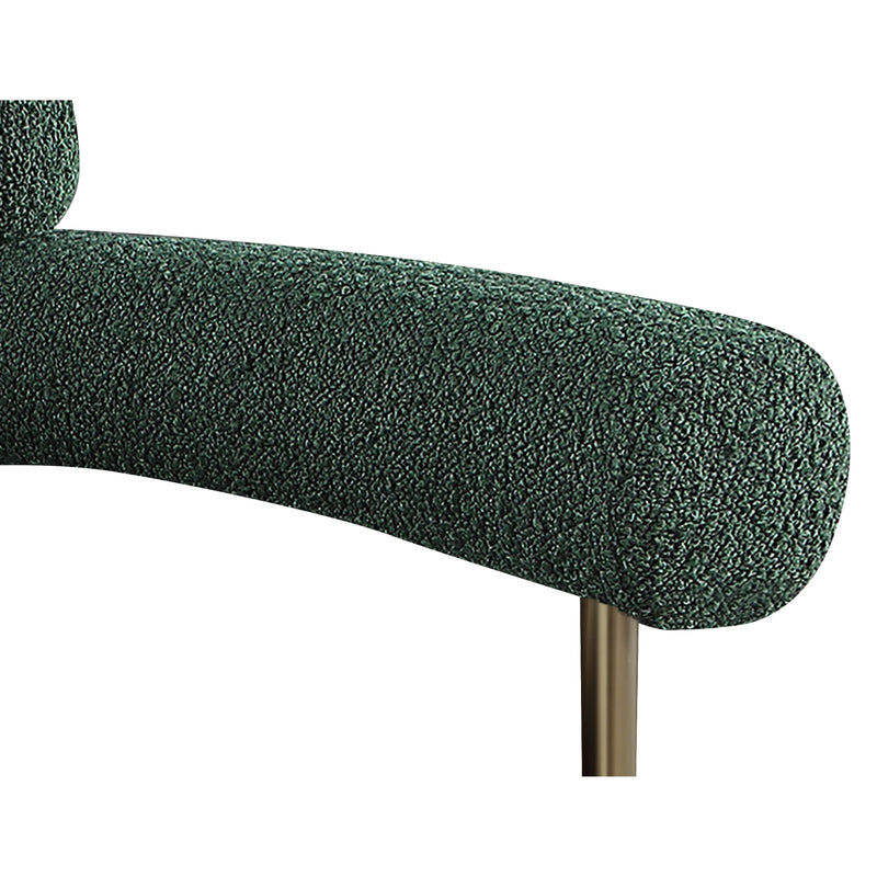 Meridian Blake Green Boucle Fabric Dining Chair IMAGE 7