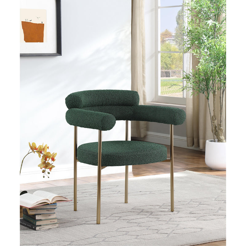 Meridian Blake Green Boucle Fabric Dining Chair IMAGE 8