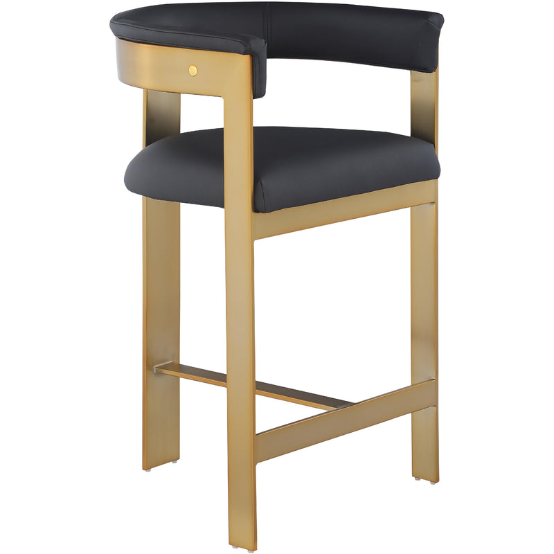 Meridian Romeo Black Vegan Leather Counter Stool IMAGE 4