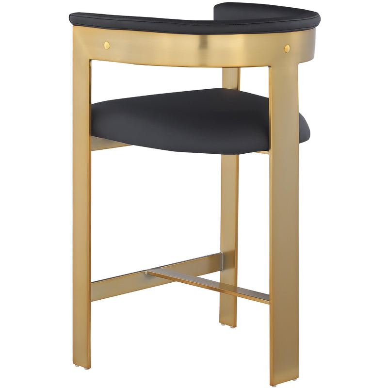 Meridian Romeo Black Vegan Leather Counter Stool IMAGE 7