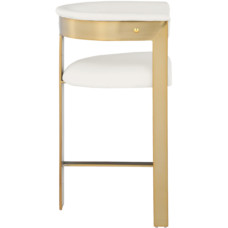 Meridian Romeo Cream Vegan Leather Counter Stool IMAGE 6