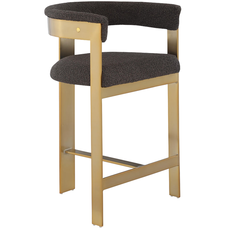 Meridian Romeo Brown Boucle Fabric Counter Stool IMAGE 4