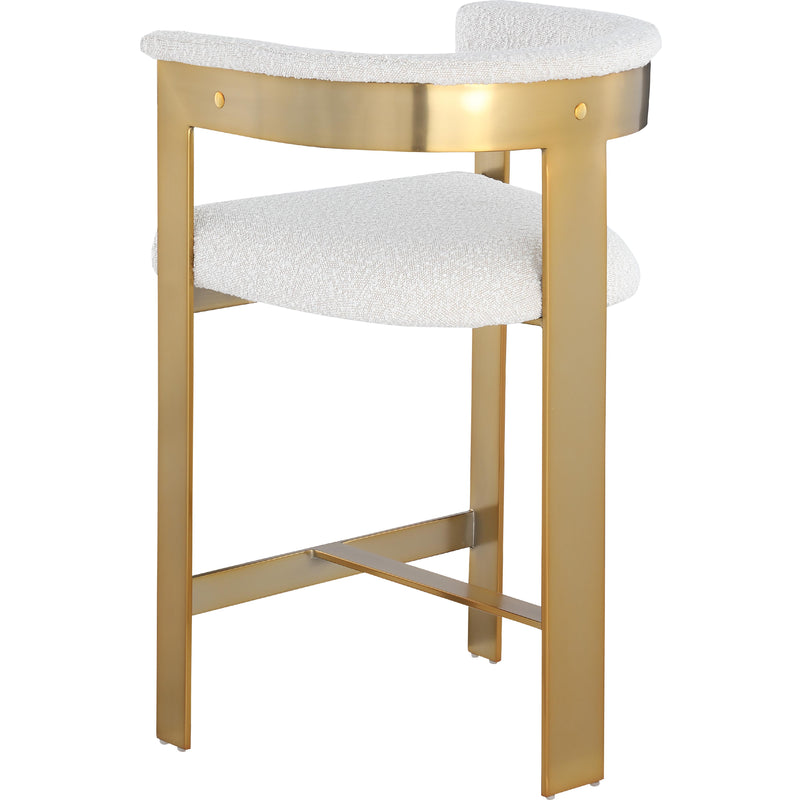 Meridian Romeo Cream Boucle Fabric Counter Stool IMAGE 7