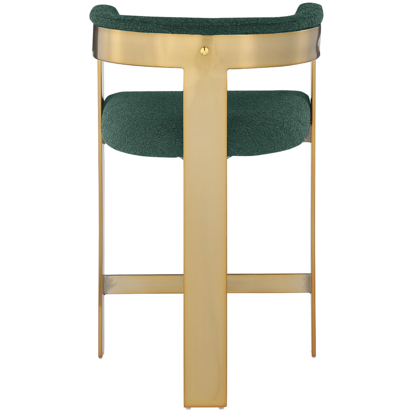 Meridian Romeo Green Boucle Fabric Counter Stool IMAGE 3