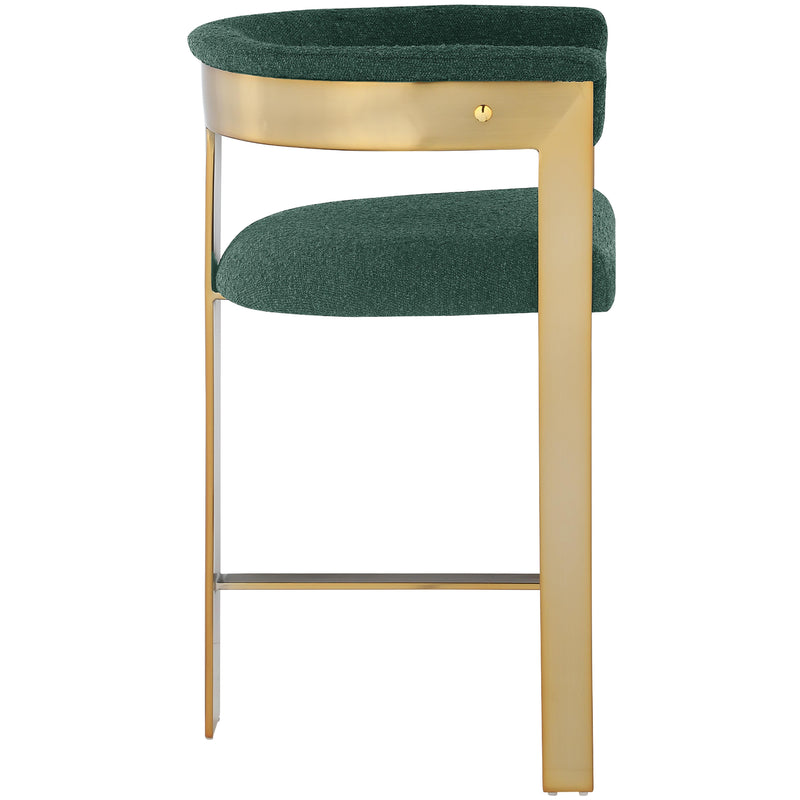 Meridian Romeo Green Boucle Fabric Counter Stool IMAGE 6