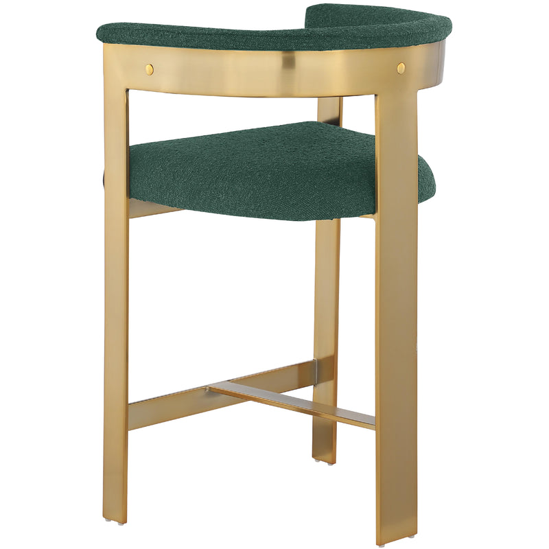 Meridian Romeo Green Boucle Fabric Counter Stool IMAGE 7