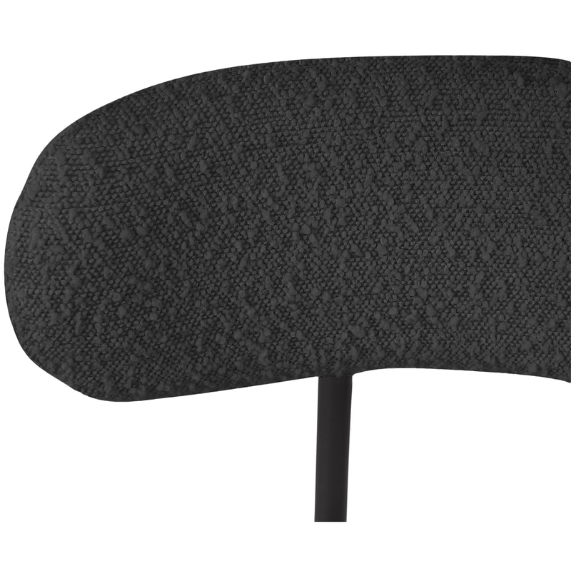 Meridian Beacon Black Boucle Fabric Stool IMAGE 7