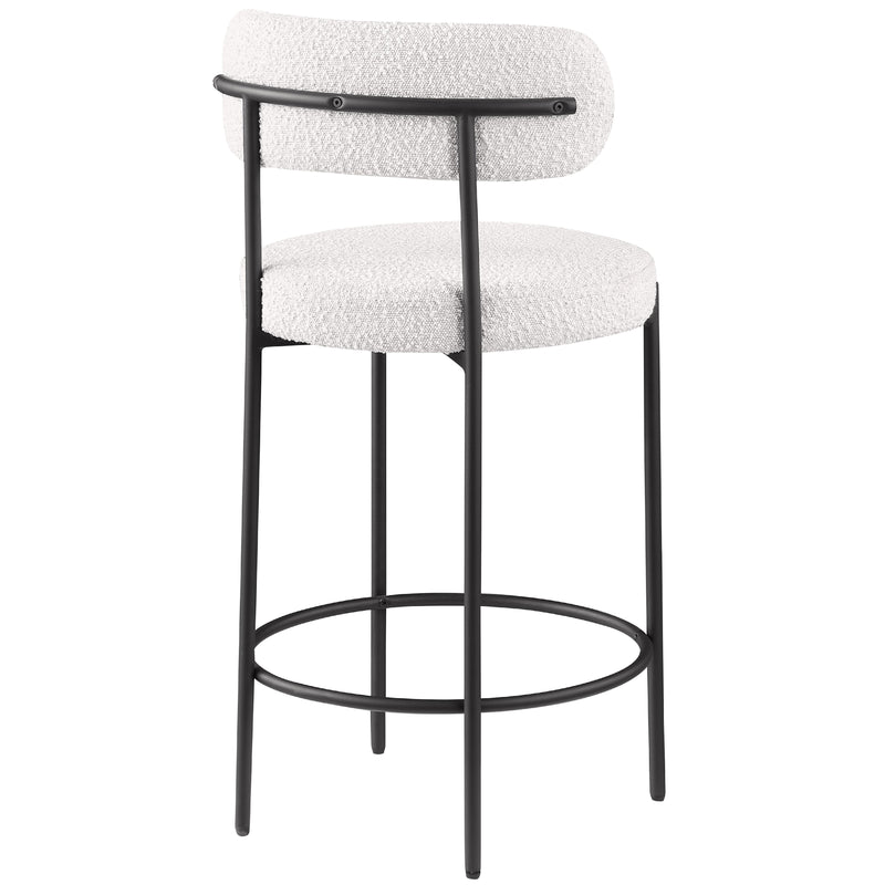 Meridian Beacon Cream Boucle Fabric Stool IMAGE 2