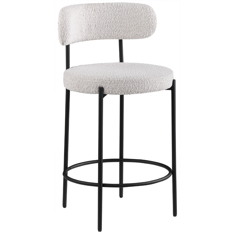 Meridian Beacon Cream Boucle Fabric Stool IMAGE 3