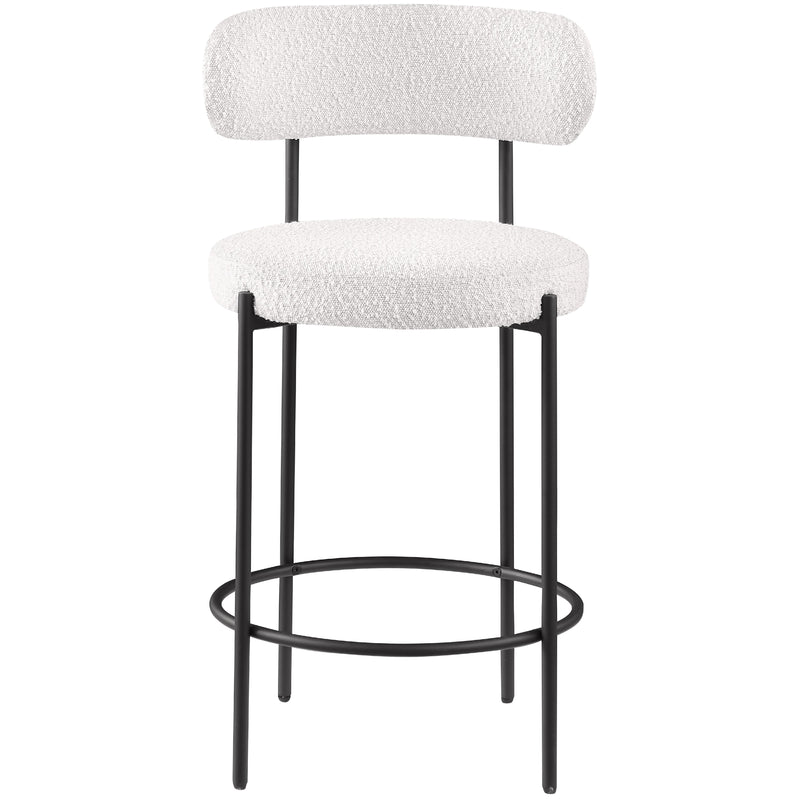 Meridian Beacon Cream Boucle Fabric Stool IMAGE 4