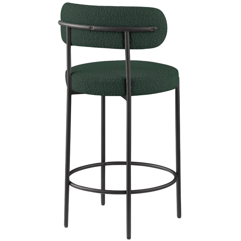 Meridian Beacon Green Boucle Fabric Stool IMAGE 2