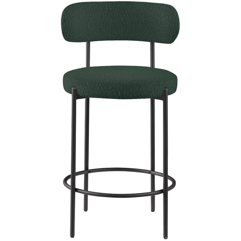 Meridian Beacon Green Boucle Fabric Stool IMAGE 4