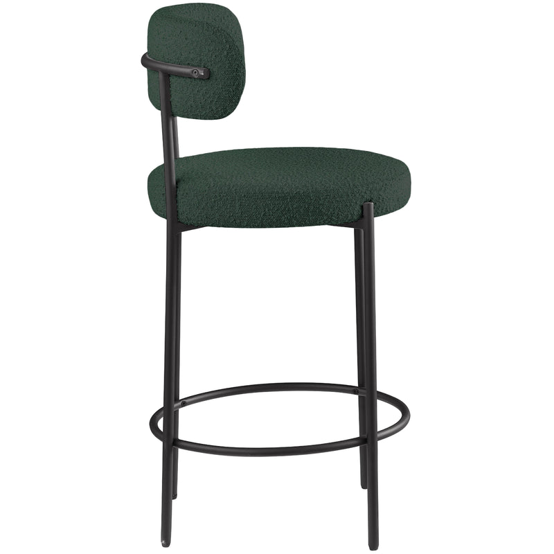 Meridian Beacon Green Boucle Fabric Stool IMAGE 6