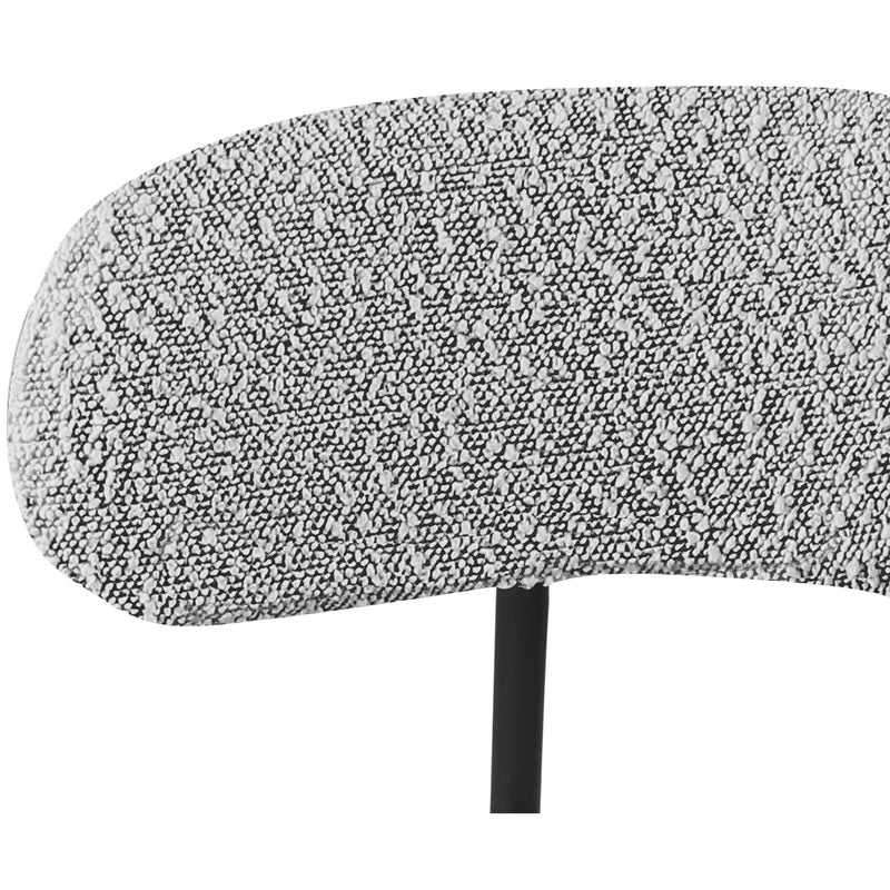 Meridian Beacon Grey Boucle Fabric Stool IMAGE 7