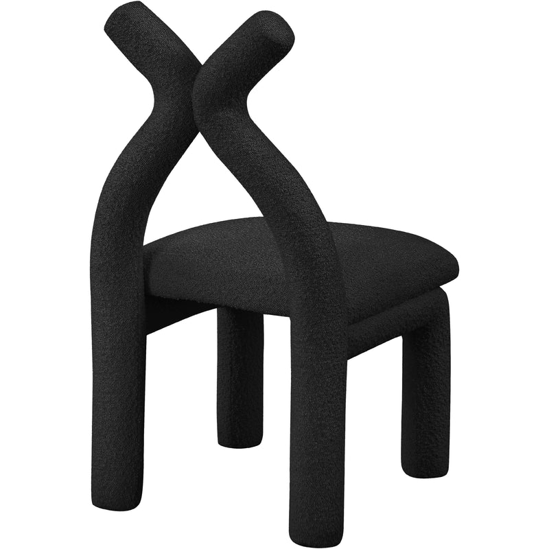 Meridian Xena Black Boucle Fabric Accent/Dining Chair IMAGE 5