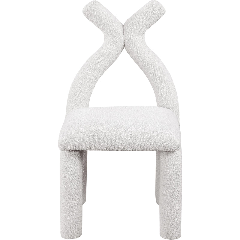 Meridian Xena Cream Boucle Fabric Accent/Dining Chair IMAGE 4