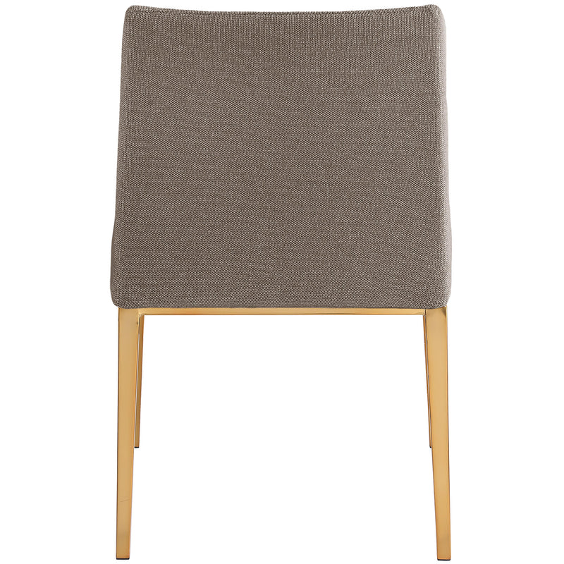 Meridian Haines Brown Linen Textured Polyester Fabric Dining Chair IMAGE 3