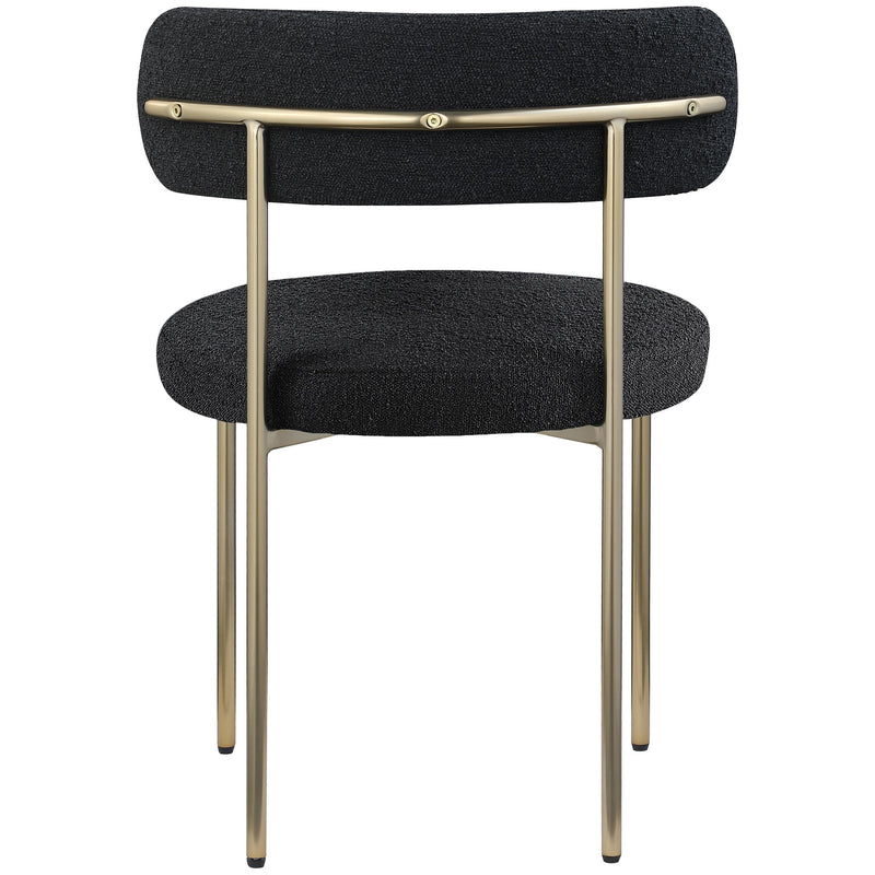 Meridian Beacon Black Boucle Fabric Dining Chair IMAGE 2