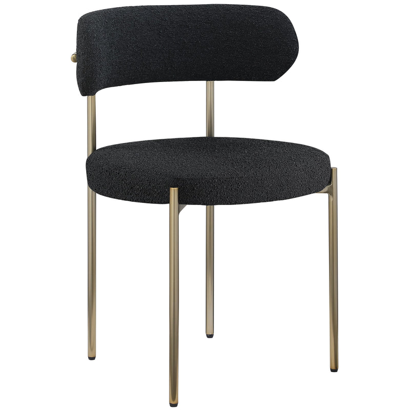 Meridian Beacon Black Boucle Fabric Dining Chair IMAGE 3