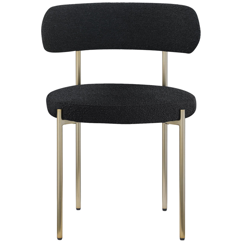 Meridian Beacon Black Boucle Fabric Dining Chair IMAGE 4