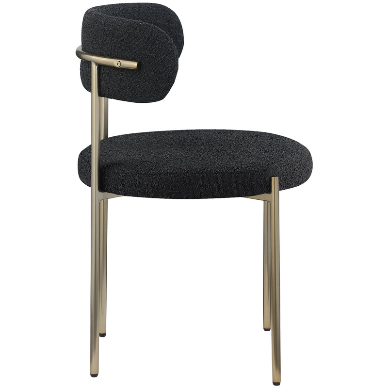 Meridian Beacon Black Boucle Fabric Dining Chair IMAGE 5