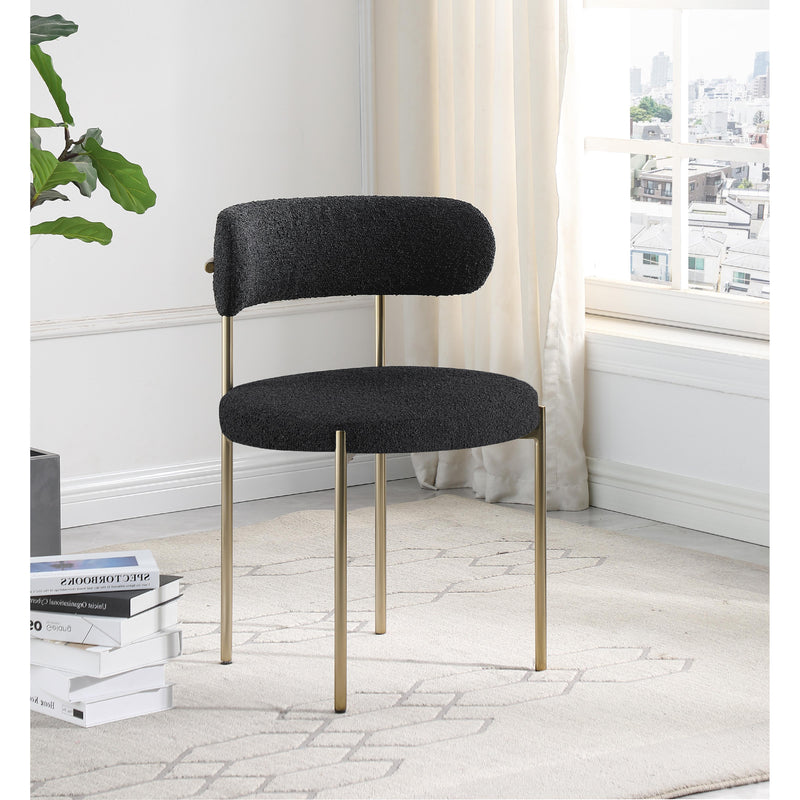 Meridian Beacon Black Boucle Fabric Dining Chair IMAGE 8