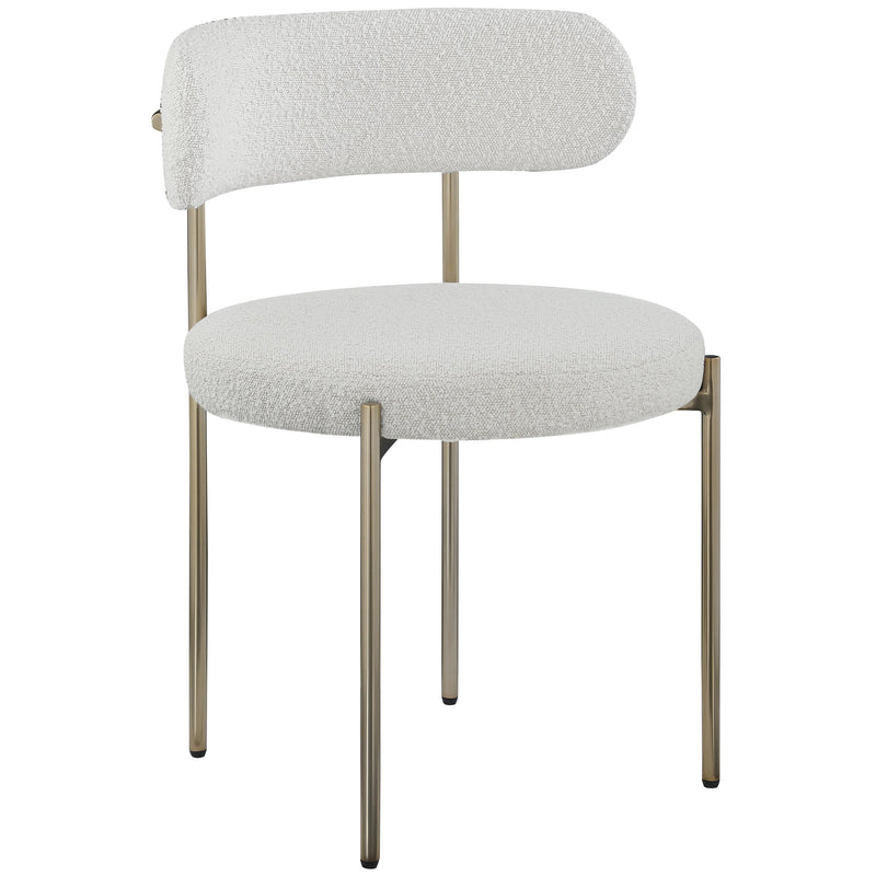 Meridian Beacon Cream Boucle Fabric Dining Chair IMAGE 3