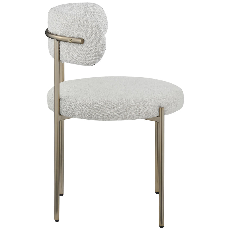 Meridian Beacon Cream Boucle Fabric Dining Chair IMAGE 5