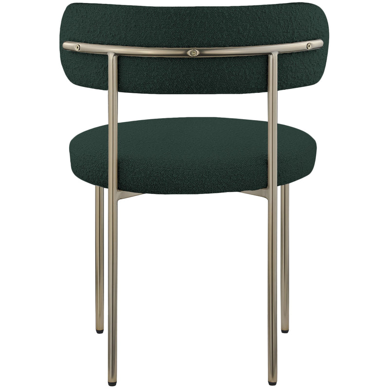 Meridian Beacon Green Boucle Fabric Dining Chair IMAGE 2