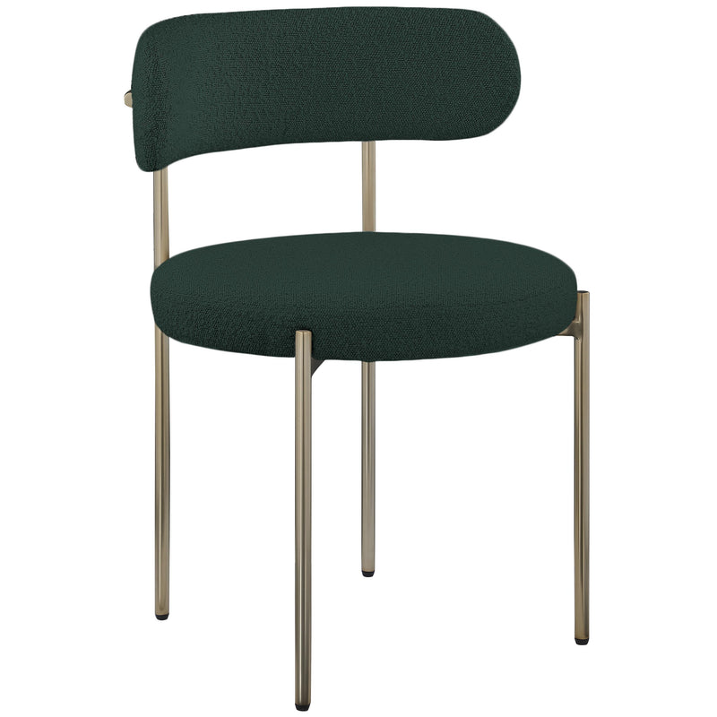 Meridian Beacon Green Boucle Fabric Dining Chair IMAGE 3