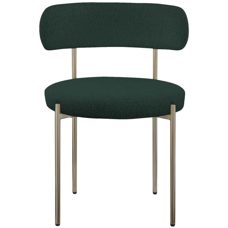 Meridian Beacon Green Boucle Fabric Dining Chair IMAGE 4