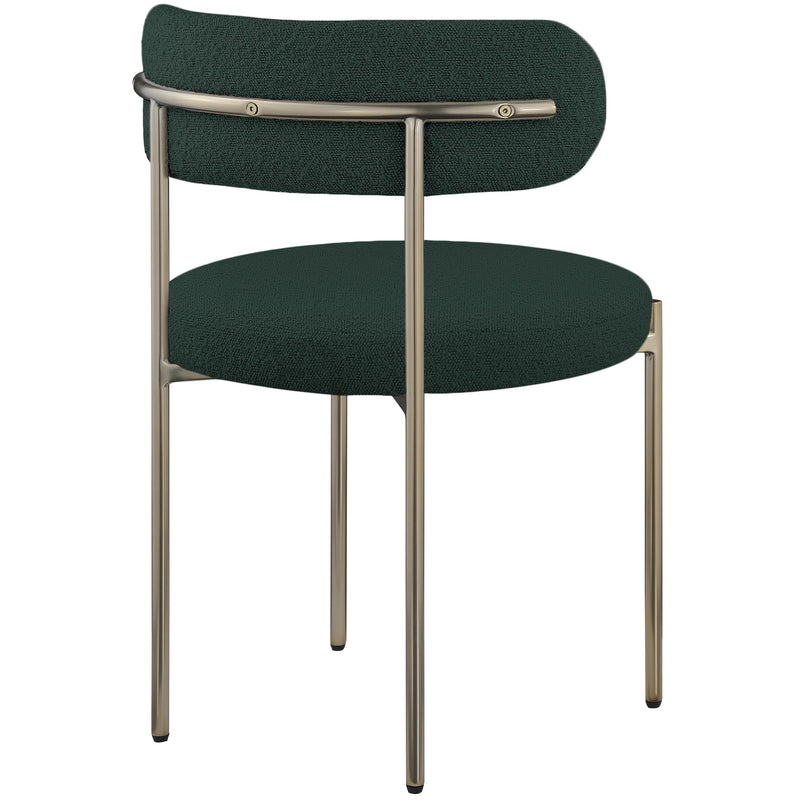 Meridian Beacon Green Boucle Fabric Dining Chair IMAGE 6