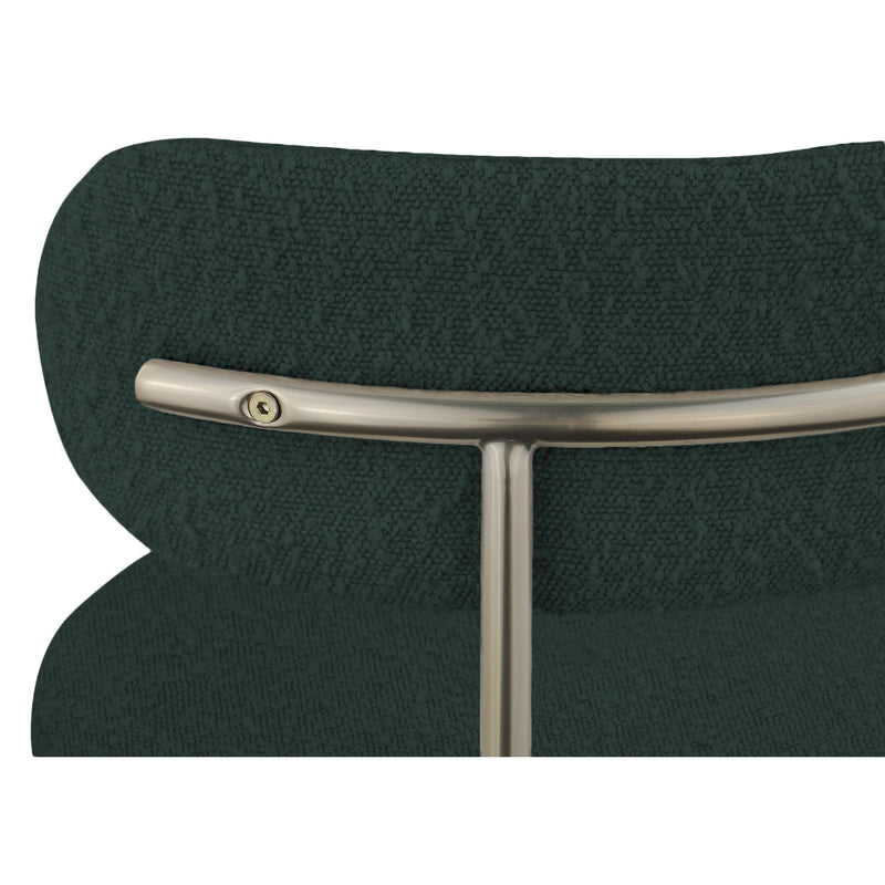 Meridian Beacon Green Boucle Fabric Dining Chair IMAGE 7