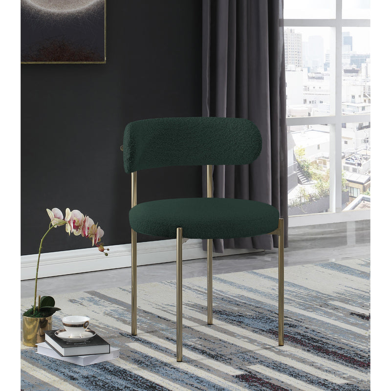 Meridian Beacon Green Boucle Fabric Dining Chair IMAGE 8