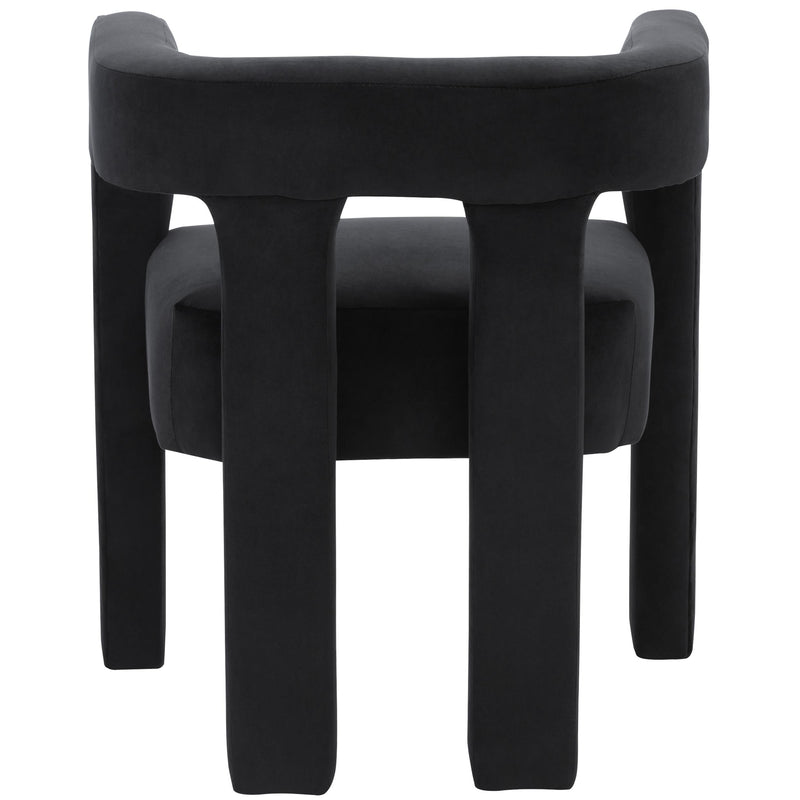 Meridian Athena Black Velvet Dining Chair IMAGE 3