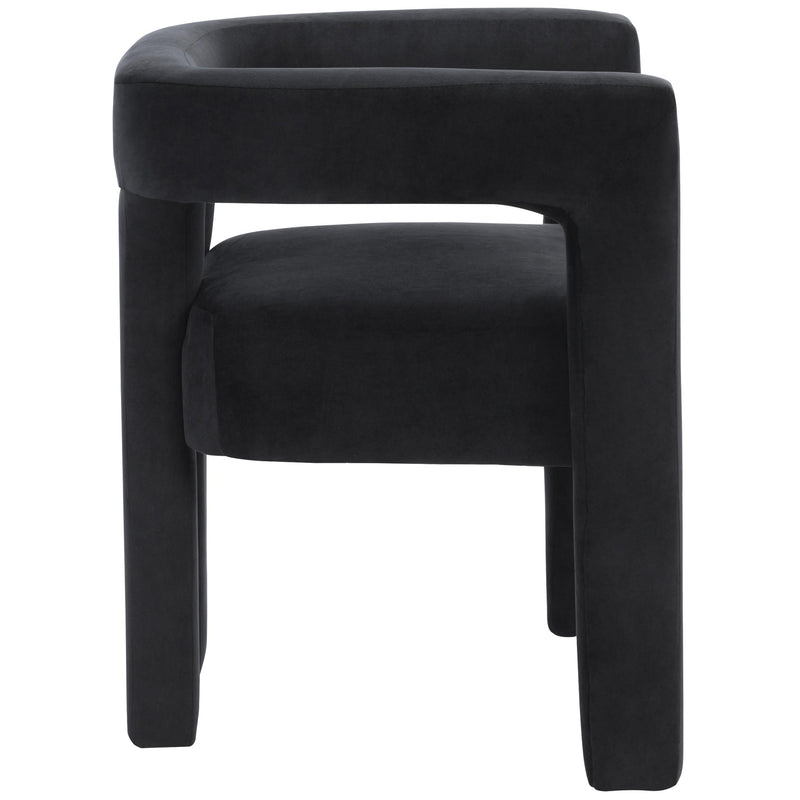 Meridian Athena Black Velvet Dining Chair IMAGE 6