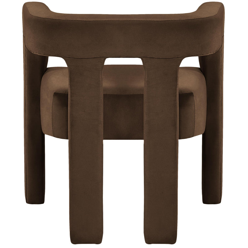 Meridian Athena Brown Velvet Dining Chair IMAGE 3