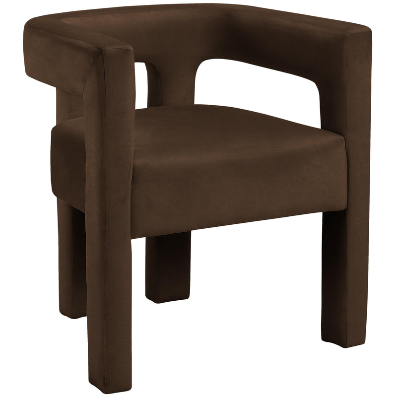 Meridian Athena Brown Velvet Dining Chair IMAGE 4