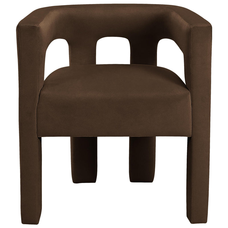 Meridian Athena Brown Velvet Dining Chair IMAGE 5