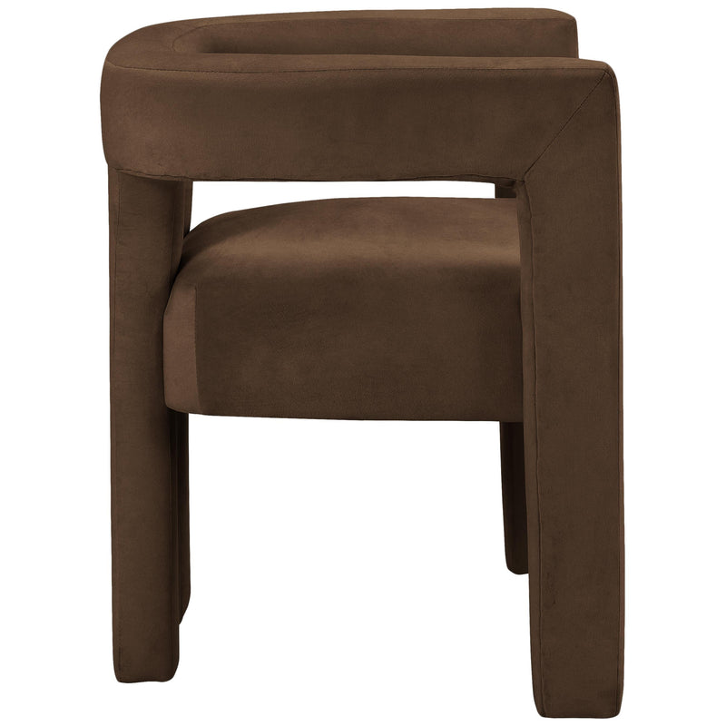 Meridian Athena Brown Velvet Dining Chair IMAGE 6