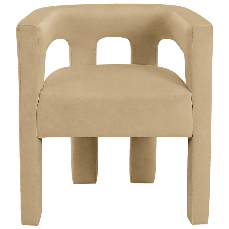 Meridian Athena Camel Velvet Dining Chair IMAGE 5