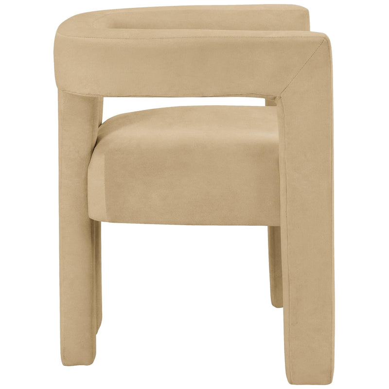 Meridian Athena Camel Velvet Dining Chair IMAGE 6