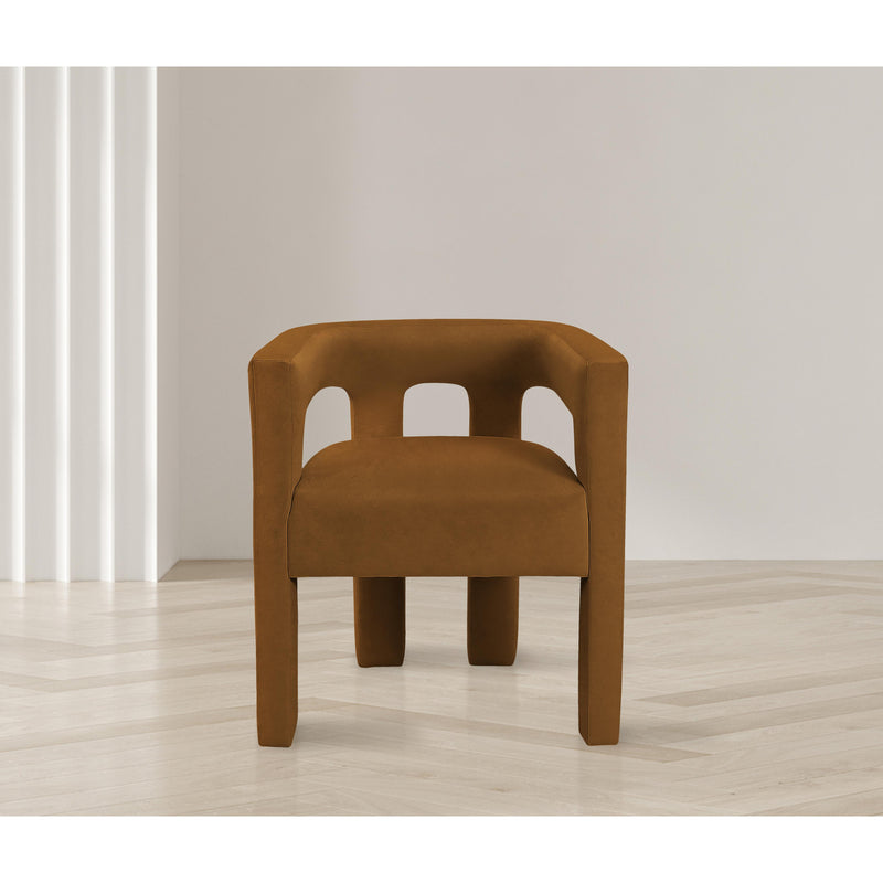 Meridian Athena Saddle Velvet Dining Chair IMAGE 2