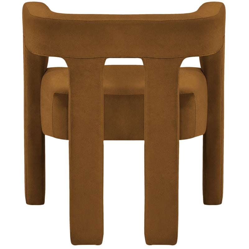 Meridian Athena Saddle Velvet Dining Chair IMAGE 3